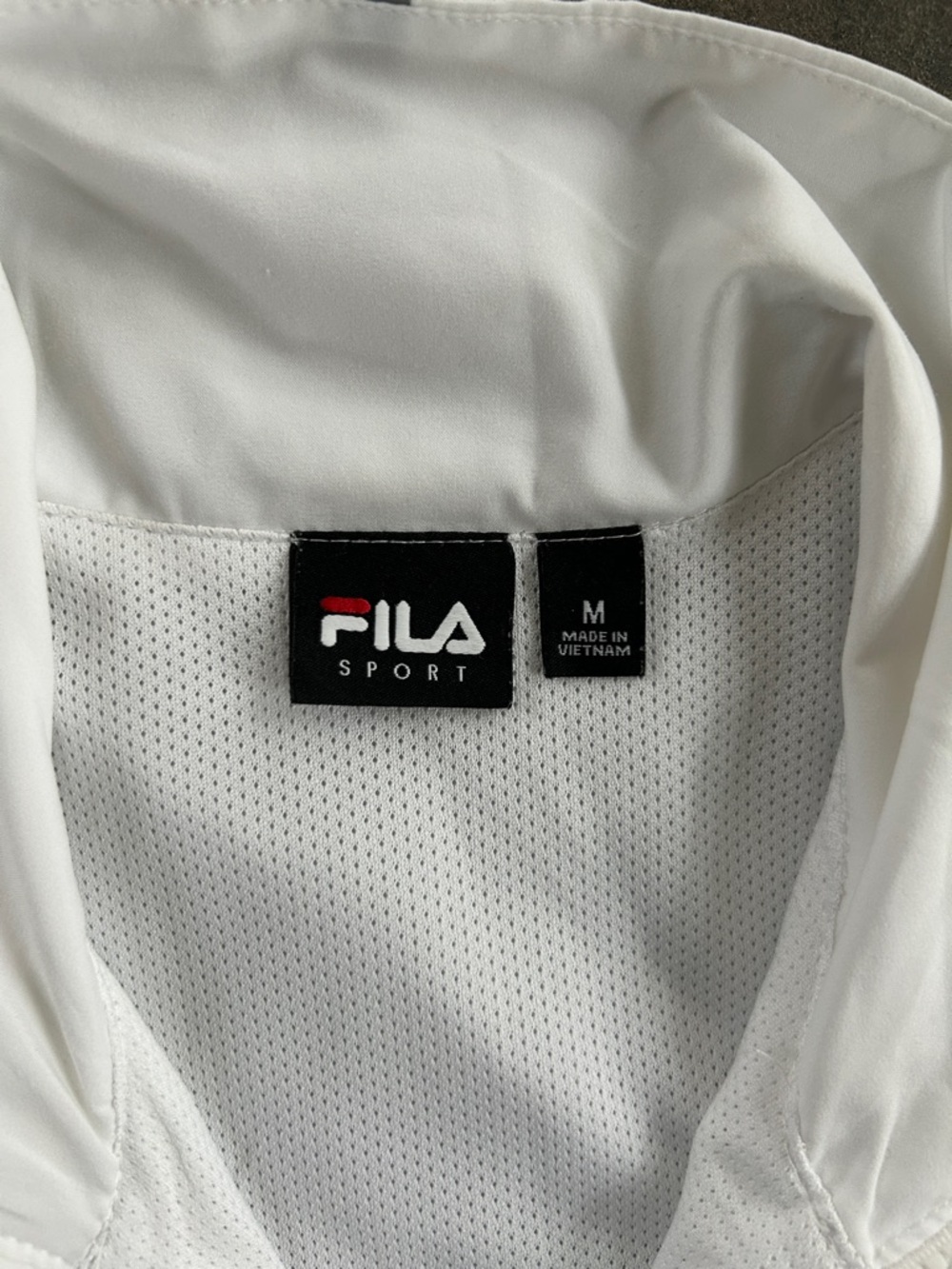 Fila White Ruched Front Zip Jacket - Picture 2 of 6